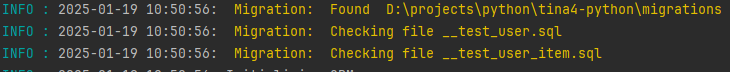 Migration log